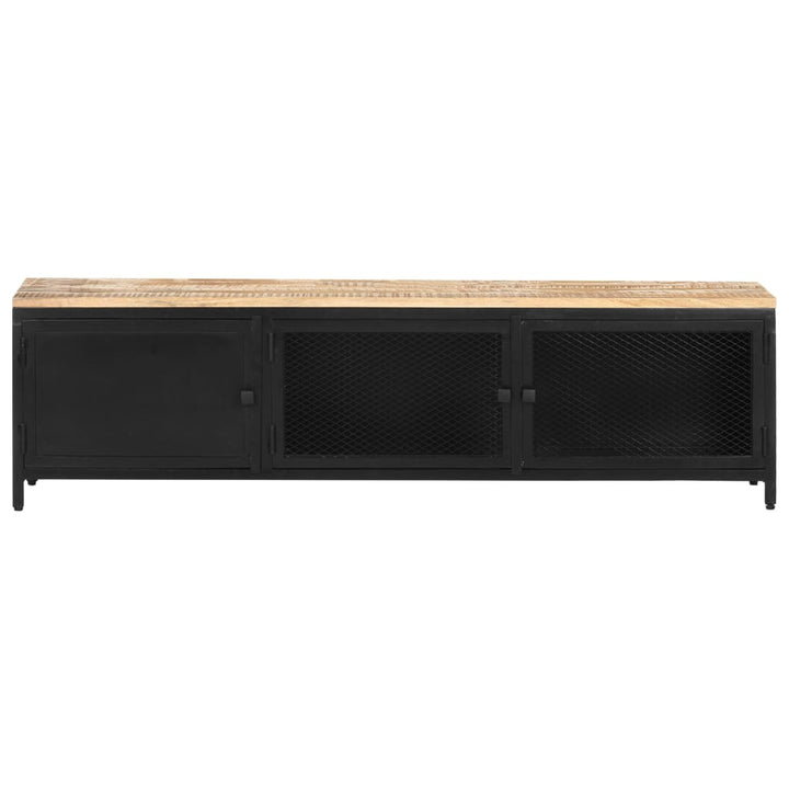 Tv-Schrank 130X30X37 Cm Raues Mango-Massivholz