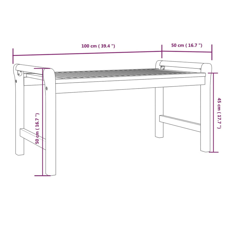 Couchtisch 100X50X50 Cm Massivholz Akazie