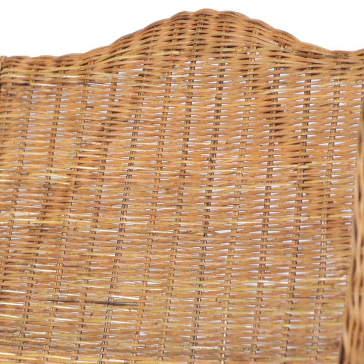 Sessel Mit Kissen Natürliches Rattan Und Leinen