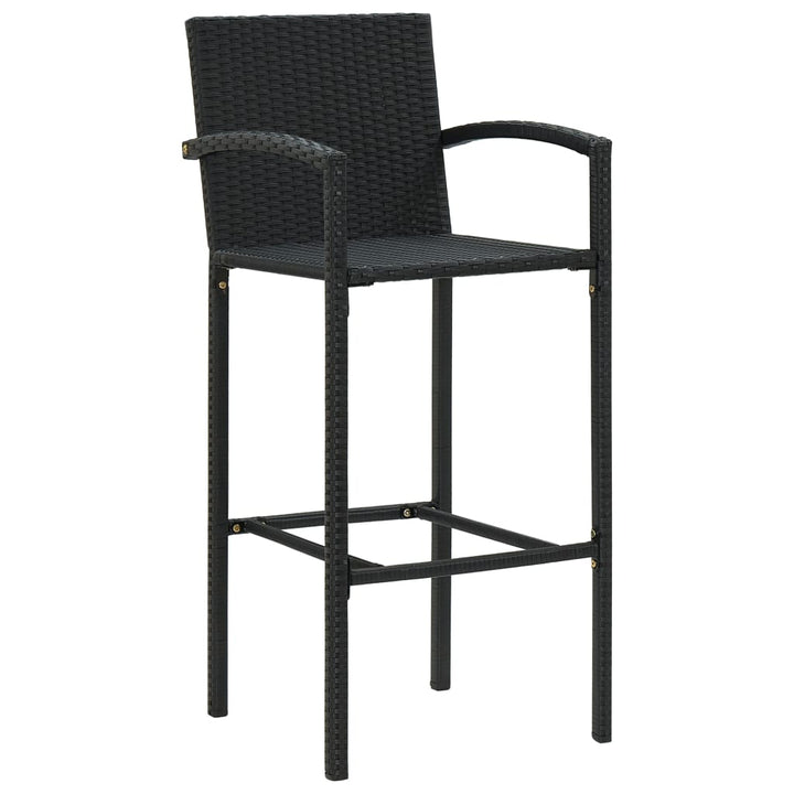 Barhocker 2 Stk. Poly Rattan