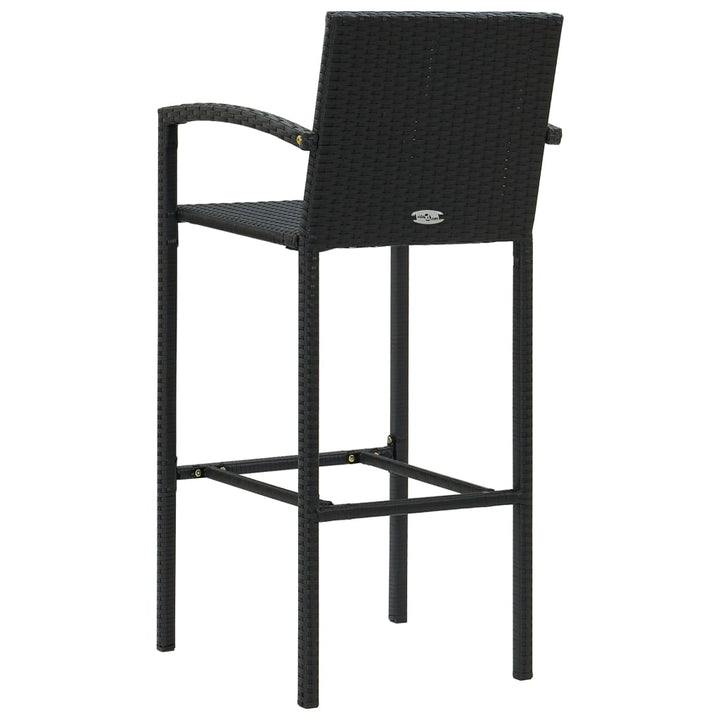 Barhocker 2 Stk. Poly Rattan