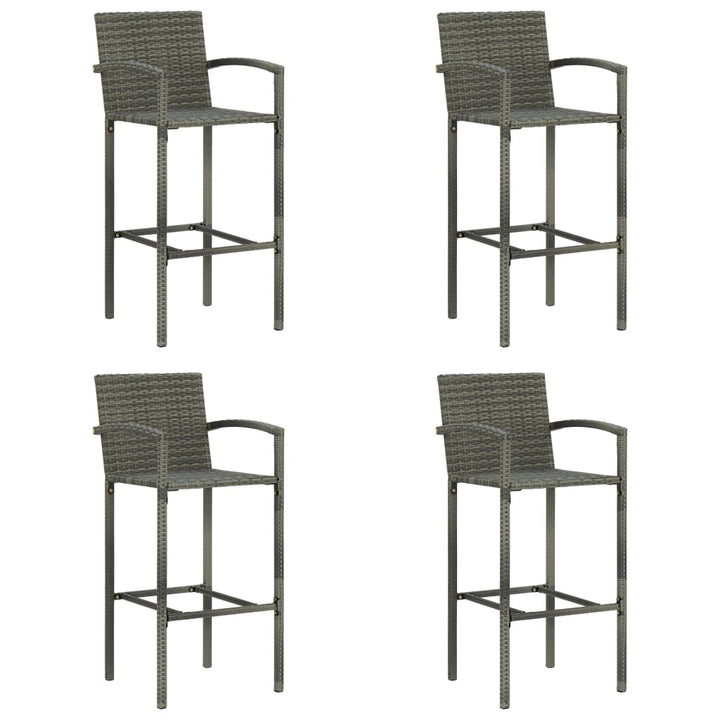 Barhocker 2 Stk. Poly Rattan