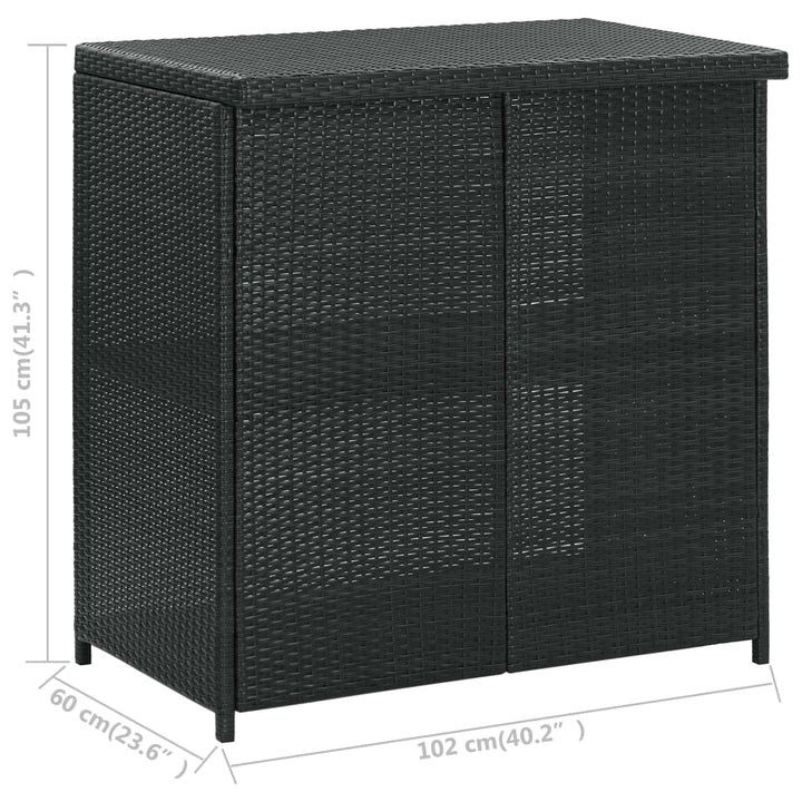 3-Tlg. Bar Set Poly Rattan