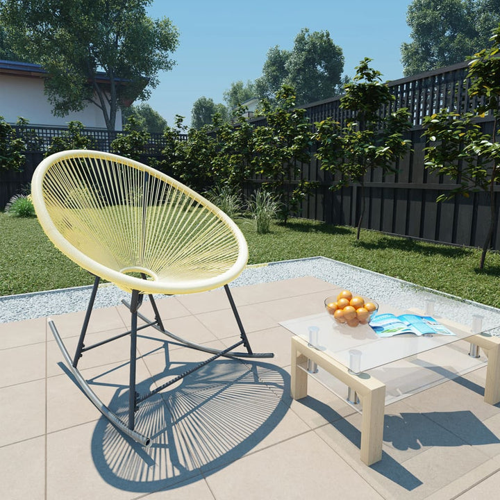 Garten-Schaukelstuhl Poly Rattan