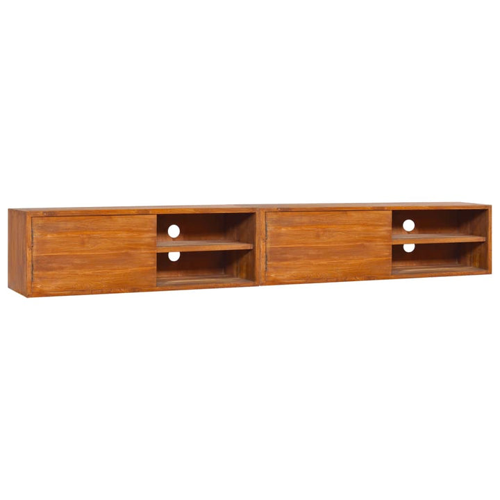 Wand-Tv-Schrank 90X30X Teak Massivholz