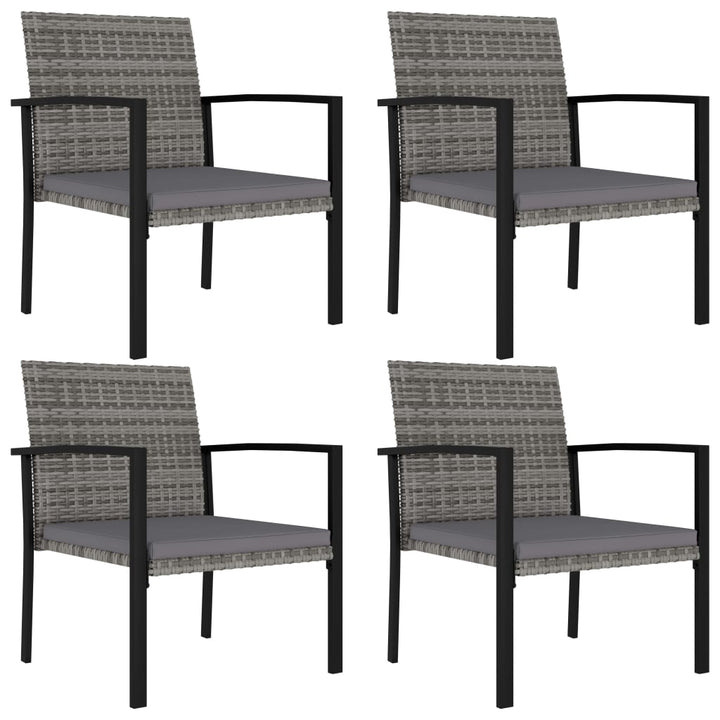 Garten-Essstühle 2 Stk. Poly Rattan