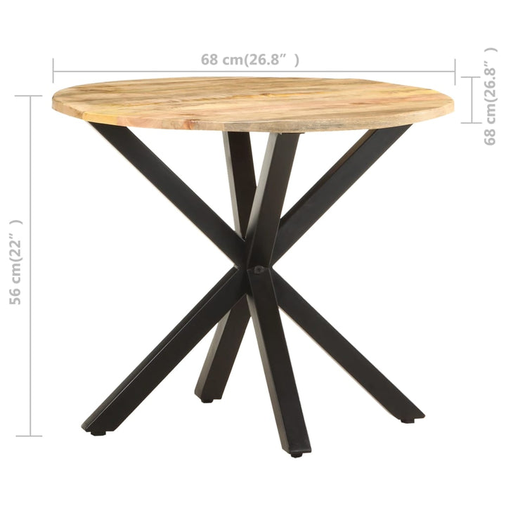 Beistelltisch 68X68X56 Cm Mango Massivholz