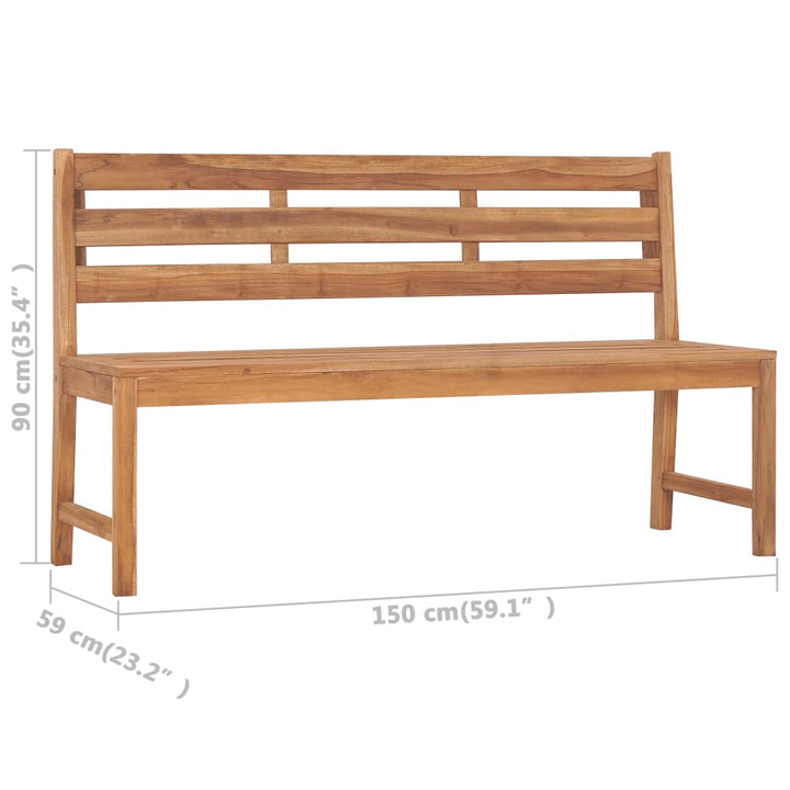 Gartenbank 150 Cm Massivholz Teak