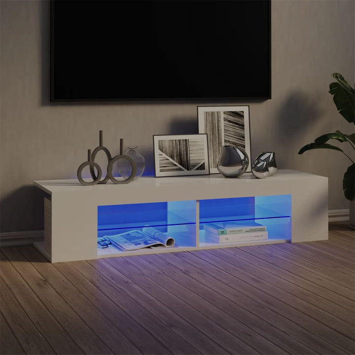 Tv-Schrank Mit Led-Leuchten 135X39X30 Cm