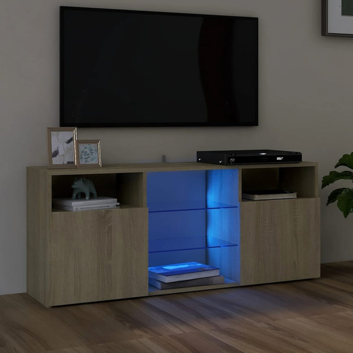 Tv-Schrank Mit Led-Leuchten 120X30X50 Cm