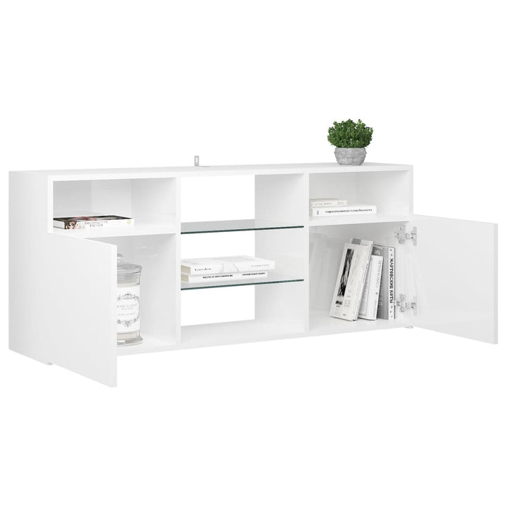 Tv-Schrank Mit Led-Leuchten 120X30X50 Cm