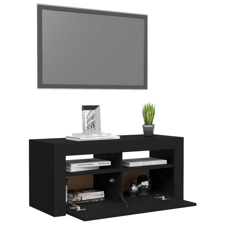 Tv-Schrank Mit Led-Beleuchtung 90X35X40 Cm