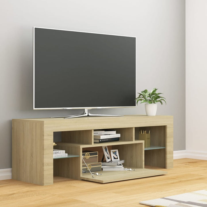 Tv-Schrank Mit Led-Leuchten Sonoma-Eiche 120X35X40 Cm