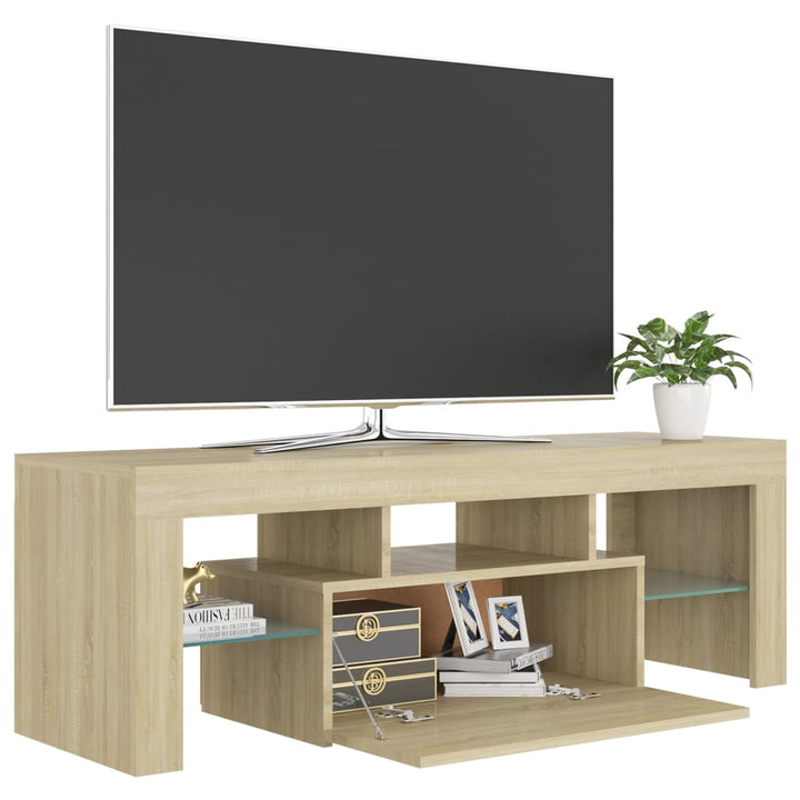 Tv-Schrank Mit Led-Leuchten Sonoma-Eiche 120X35X40 Cm