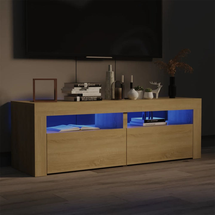 Tv-Schrank Mit Led-Leuchten 120X35X40 Cm