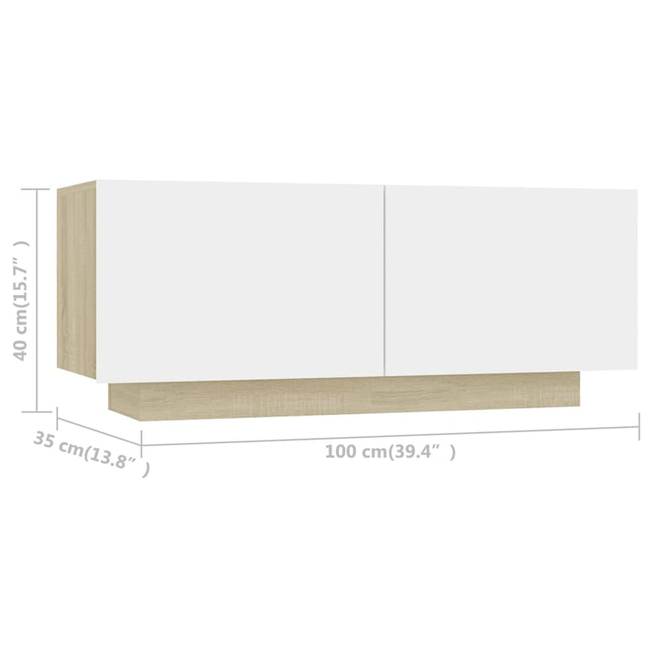 Tv-Schrank 100X35X40 Cm Holzwerkstoff