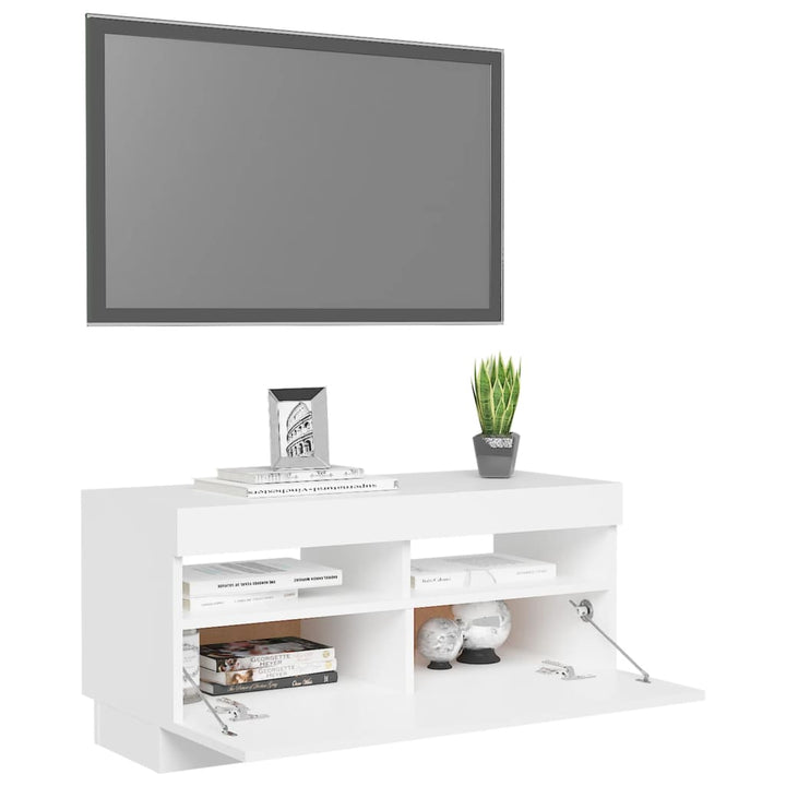 Tv-Schrank Mit Led-Leuchten 80X35X40 Cm