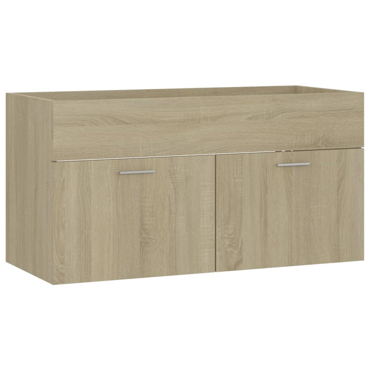 Waschbeckenunterschrank Sonoma-Eiche 90X38,5X46Cm Holzwerkstoff