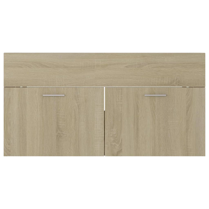 Waschbeckenunterschrank Sonoma-Eiche 90X38,5X46Cm Holzwerkstoff