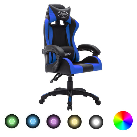 Gaming-Stuhl Mit Rgb Led-Leuchten Kunstleder