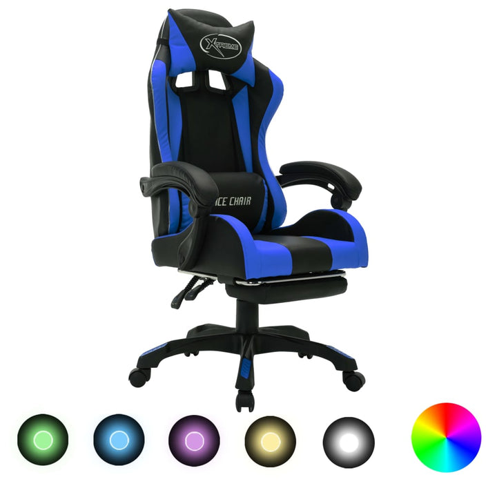 Gaming-Stuhl Mit Rgb Led-Leuchten Kunstleder