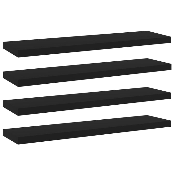 Bücherregal-Bretter 8 Stk. 40X10X1,5 Cm Holzwerkstoff Schwarz