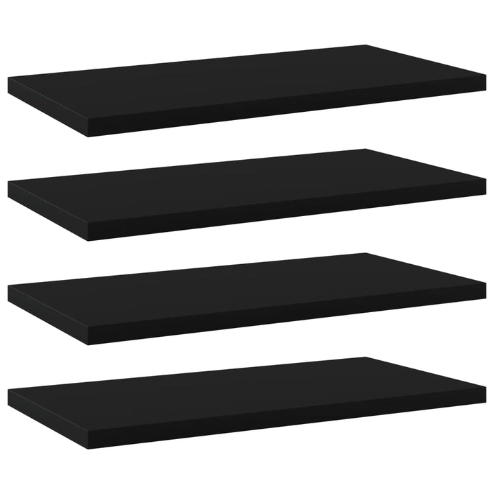 Bücherregal-Bretter 8 Stk. 40X10X1,5 Cm Holzwerkstoff Schwarz