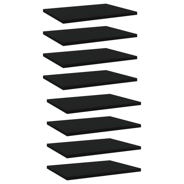 Bücherregal-Bretter 8 Stk. 40X10X1,5 Cm Holzwerkstoff Schwarz