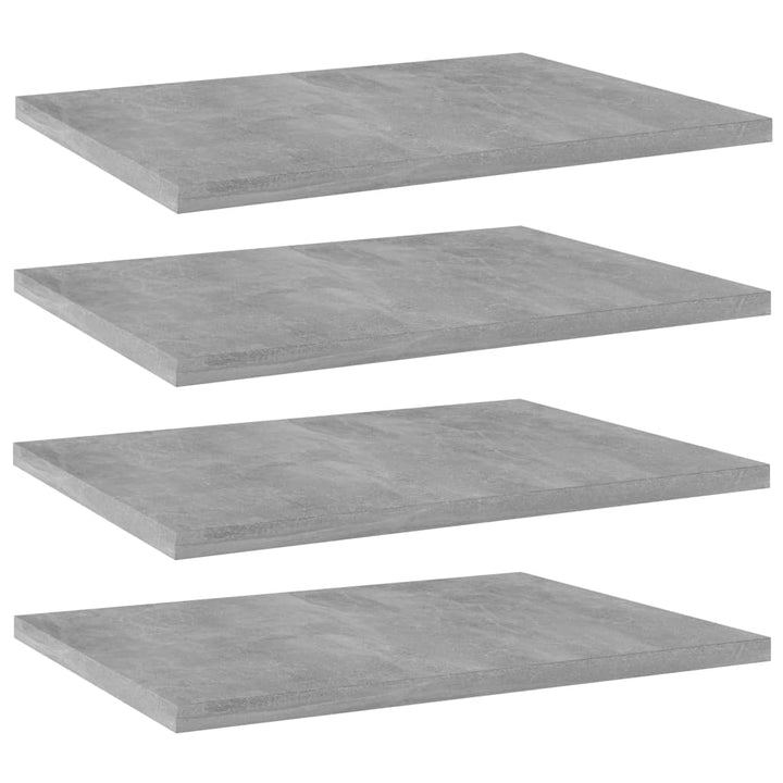 Bücherregal-Bretter 4 Stk. 40X10X1,5 Cm Holzwerkstoff Betongrau