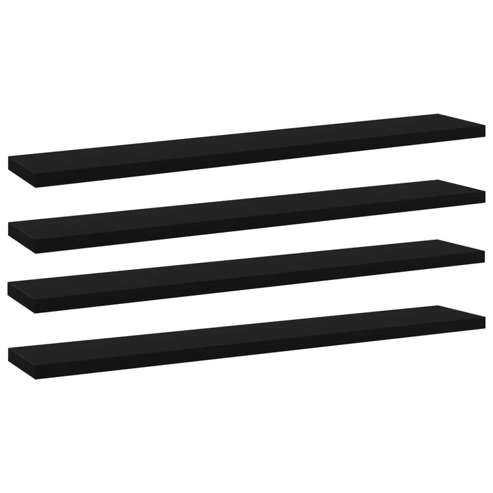 Bücherregal-Bretter 8 Stk. 40X10X1,5 Cm Holzwerkstoff Schwarz