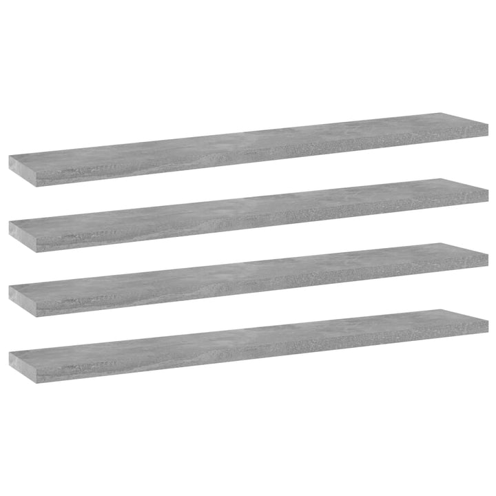 Bücherregal-Bretter 4 Stk. 40X10X1,5 Cm Holzwerkstoff Betongrau