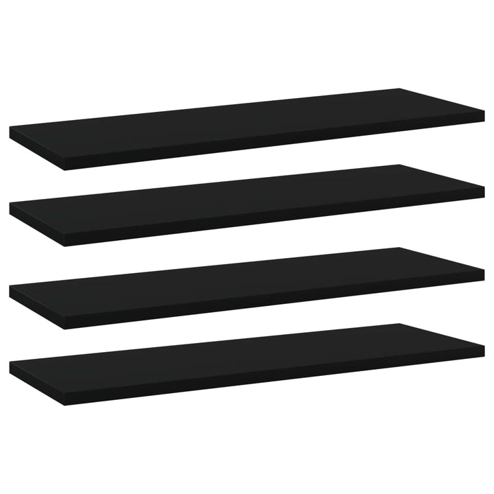 Bücherregal-Bretter 8 Stk. 40X10X1,5 Cm Holzwerkstoff Schwarz