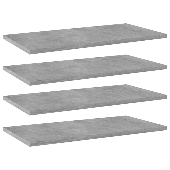 Bücherregal-Bretter 4 Stk. 40X10X1,5 Cm Holzwerkstoff Betongrau