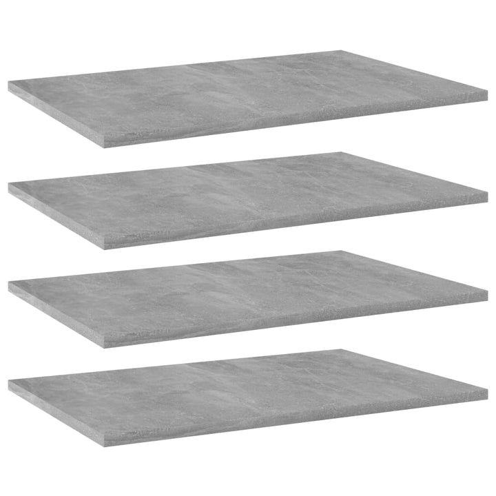 Bücherregal-Bretter 4 Stk. 40X10X1,5 Cm Holzwerkstoff Betongrau