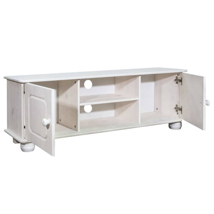 Tv-Schrank 115X29X40 Cm Massivholz Kiefer