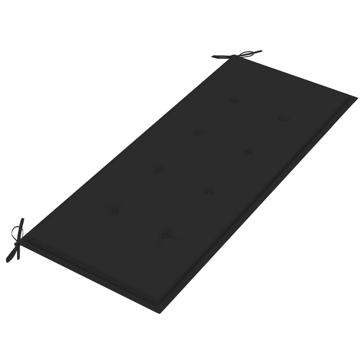 Gartenbank Mit Auflage 120 Cm Bambus Schwarz