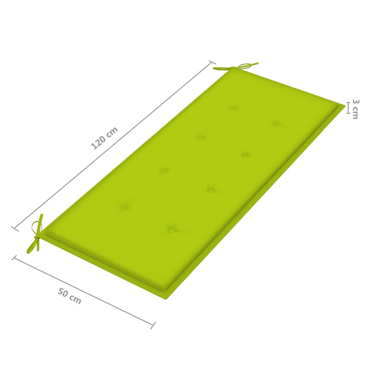 Gartenbank Mit Auflage 120 Cm Bambus Knallgrün