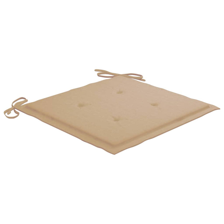 Klappbare Gartenstühle 2 Stk. Mit Kissen Bambus Beige