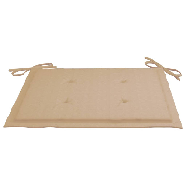 Klappbare Gartenstühle 2 Stk. Mit Kissen Bambus Beige