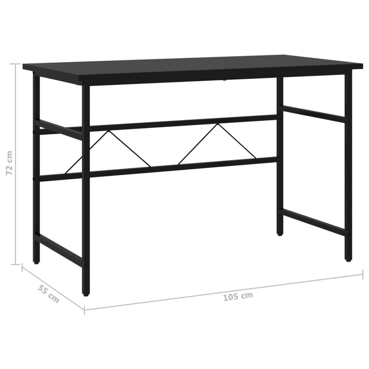 Computertisch 105X55X72 Cm Mdf Und Metall