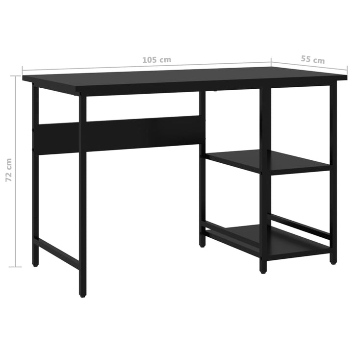 Computertisch 105X55X72 Cm Mdf Und Metall