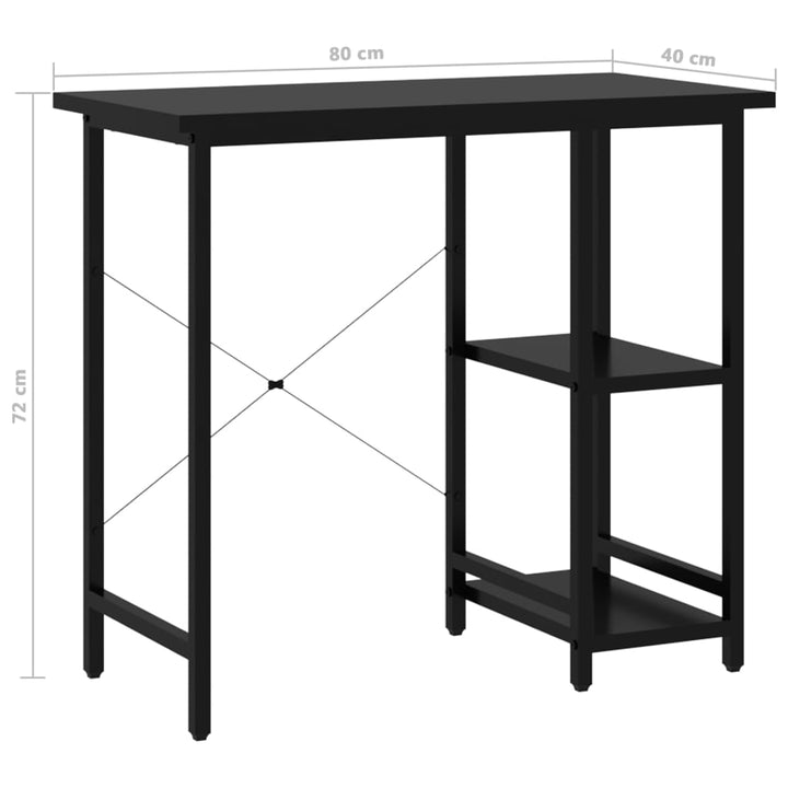 Computertisch 80X40X72 Cm Mdf Und Metall