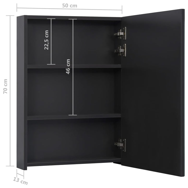 Led-Spiegelschrank Fürs Bad 50X13X70 Cm Anthrazit