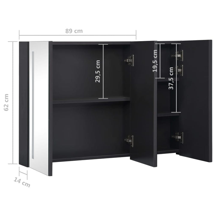 Led-Spiegelschrank Fürs Bad 89X14X62 Cm