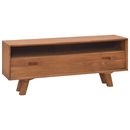 Tv-Schrank 110X30X45 Cm Teak Massivholz Grün