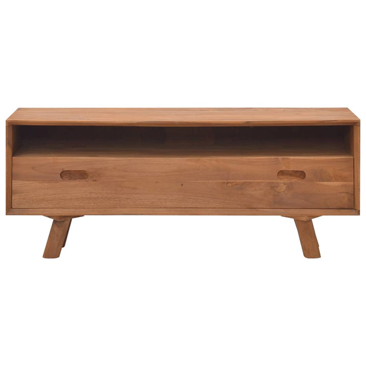 Tv-Schrank 110X30X45 Cm Teak Massivholz Grün