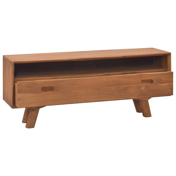 Tv-Schrank 110X30X45 Cm Teak Massivholz Grün