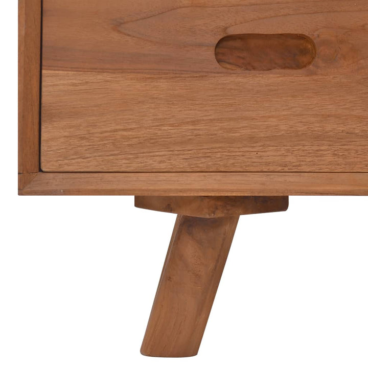 Tv-Schrank 110X30X45 Cm Teak Massivholz Grün