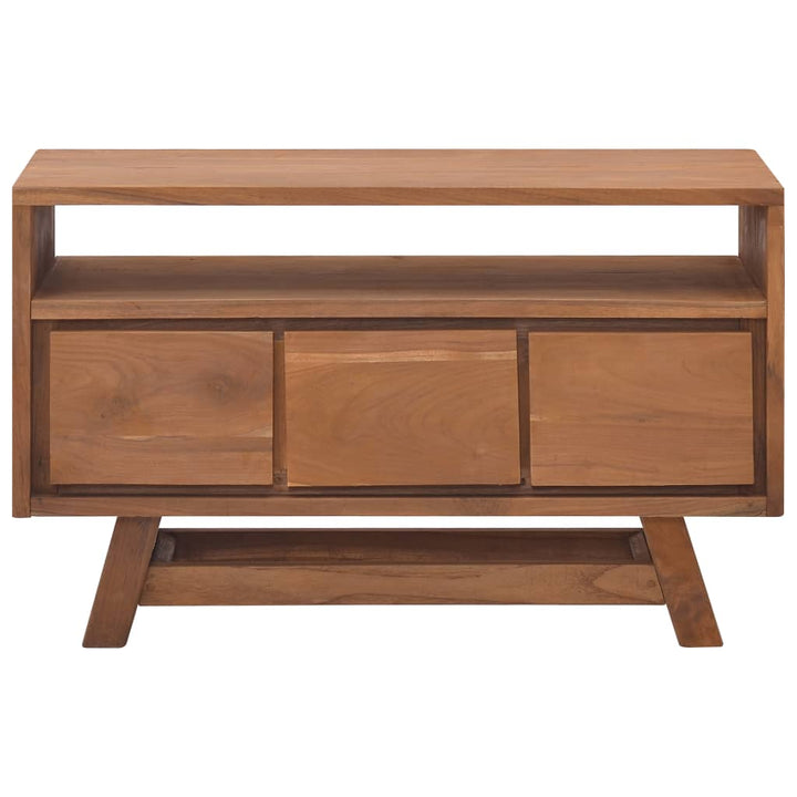 Tv-Schrank 80X30X50 Cm Massivholz Teak