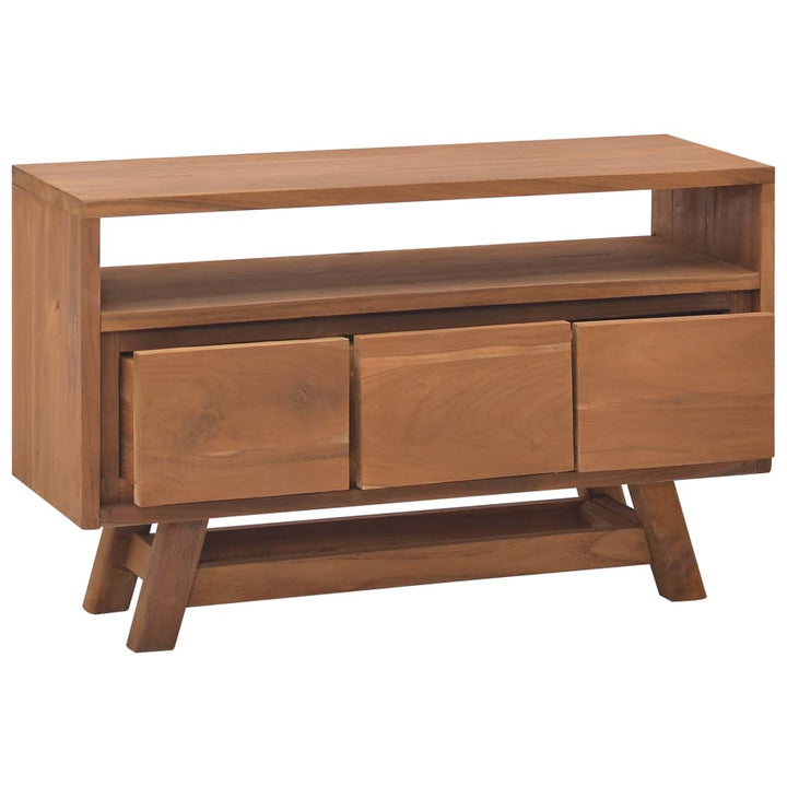 Tv-Schrank 80X30X50 Cm Massivholz Teak